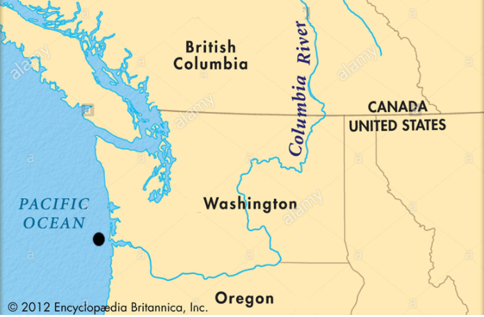 Map Of Columbia River Solved The Black Dot On The Map Below Marks The Location Of | Chegg.com