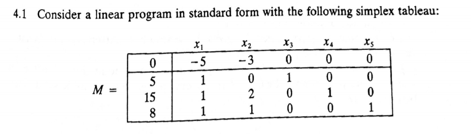4.1 Consider a linear program in standard form with | Chegg.com
