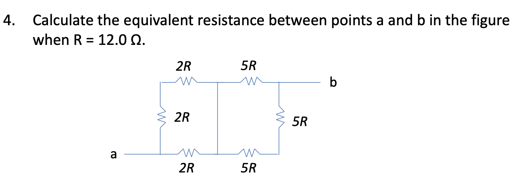 Solved Calculate the equivalent resistance between points a | Chegg.com