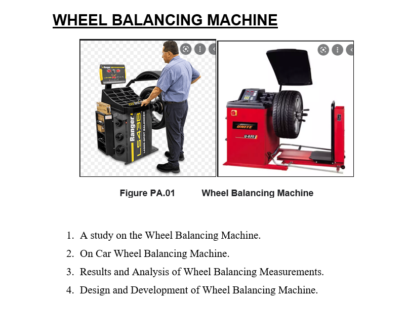 Solved WHEEL BALANCING MACHINE BINETE BERS Ranger LABER SPOT | Chegg.com