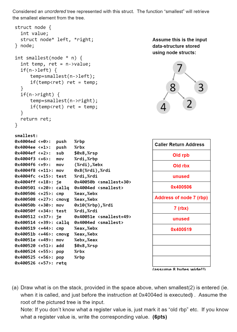 Considered an unordered tree represented with this | Chegg.com