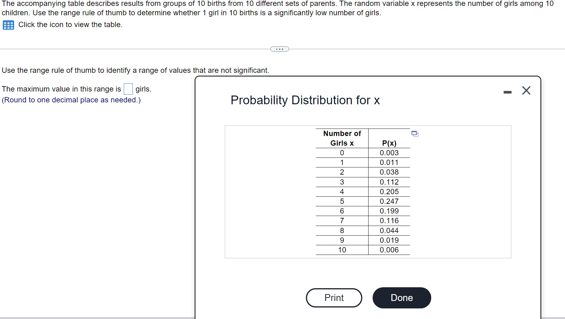 Solved The accompanying table describes results from groups | Chegg.com
