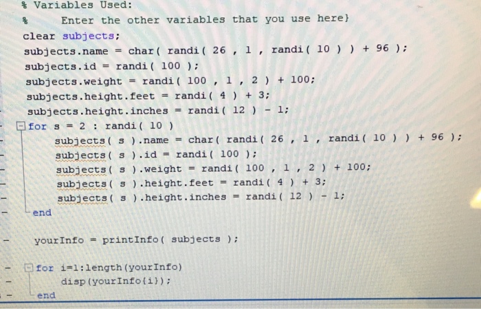 Solved This is a matlab problem I can't figure out, the | Chegg.com