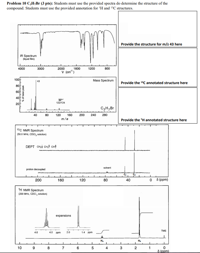 Solved Part 6 - Combined Spectroscopy Problems Problem 9 | Chegg.com