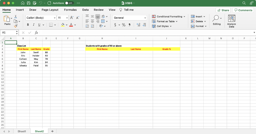 Solved Problem #6: xlwings #1 See Workbook HW4.xlsx: | Chegg.com