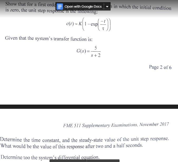 Solved Show that for a first ordo Open with Google Docs n in | Chegg.com