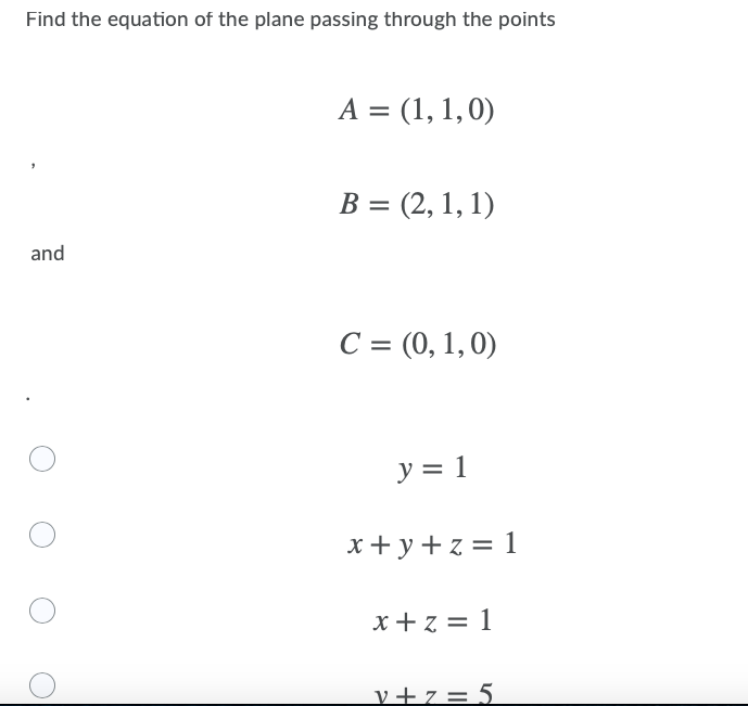 Solved Find the equation of the plane passing through the | Chegg.com