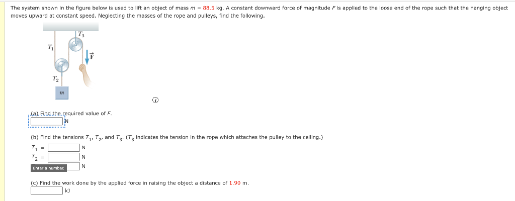 Solved The system shown in the figure below is used to lift | Chegg.com