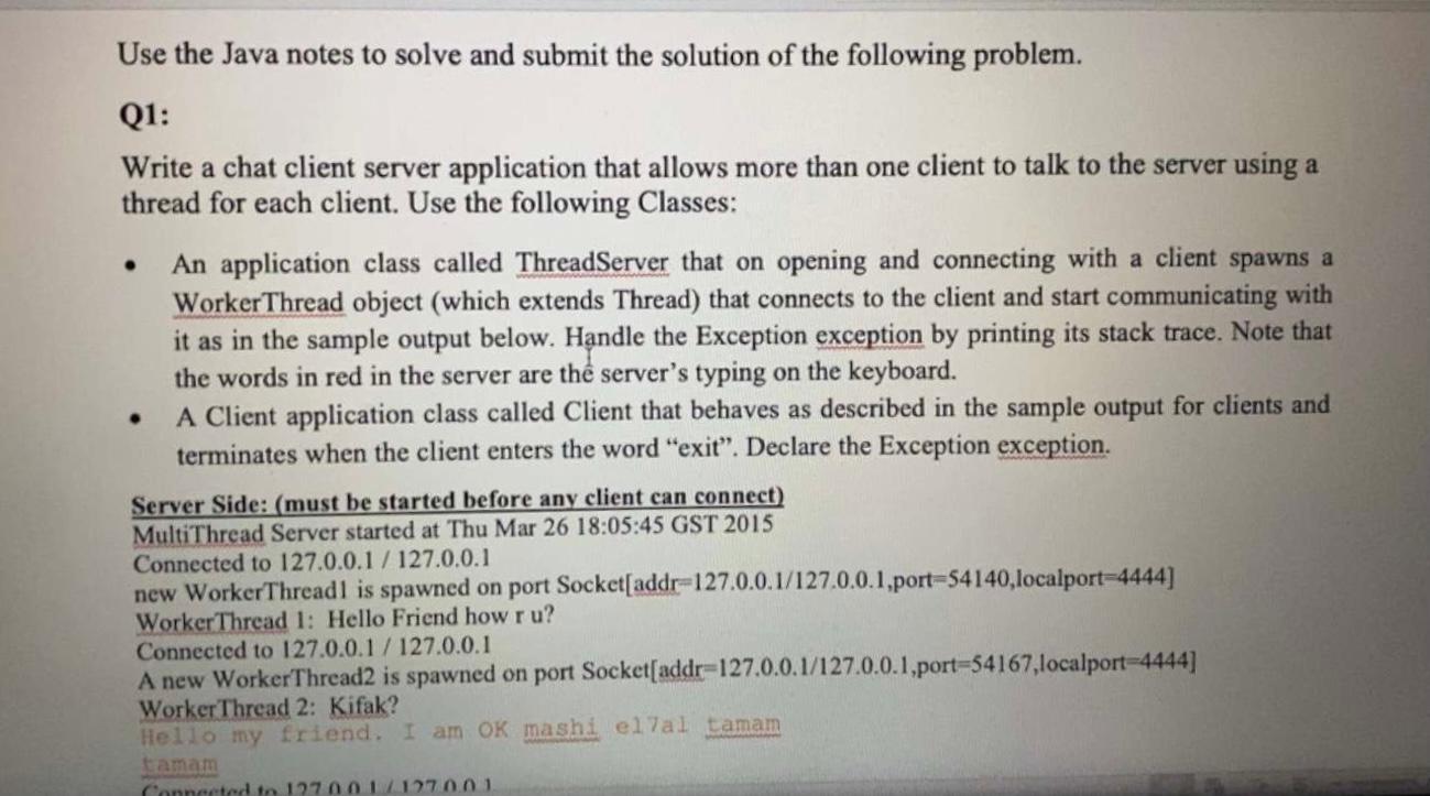 Use the Java notes to solve and submit the solution | Chegg.com