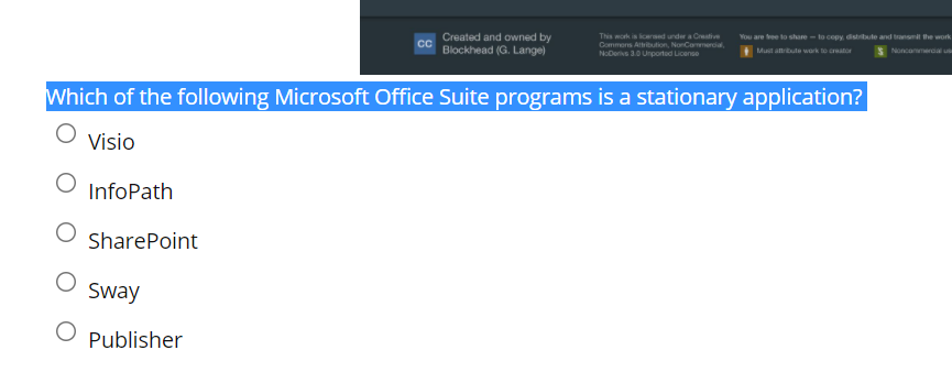 Solved Which of the following Microsoft Office Suite 