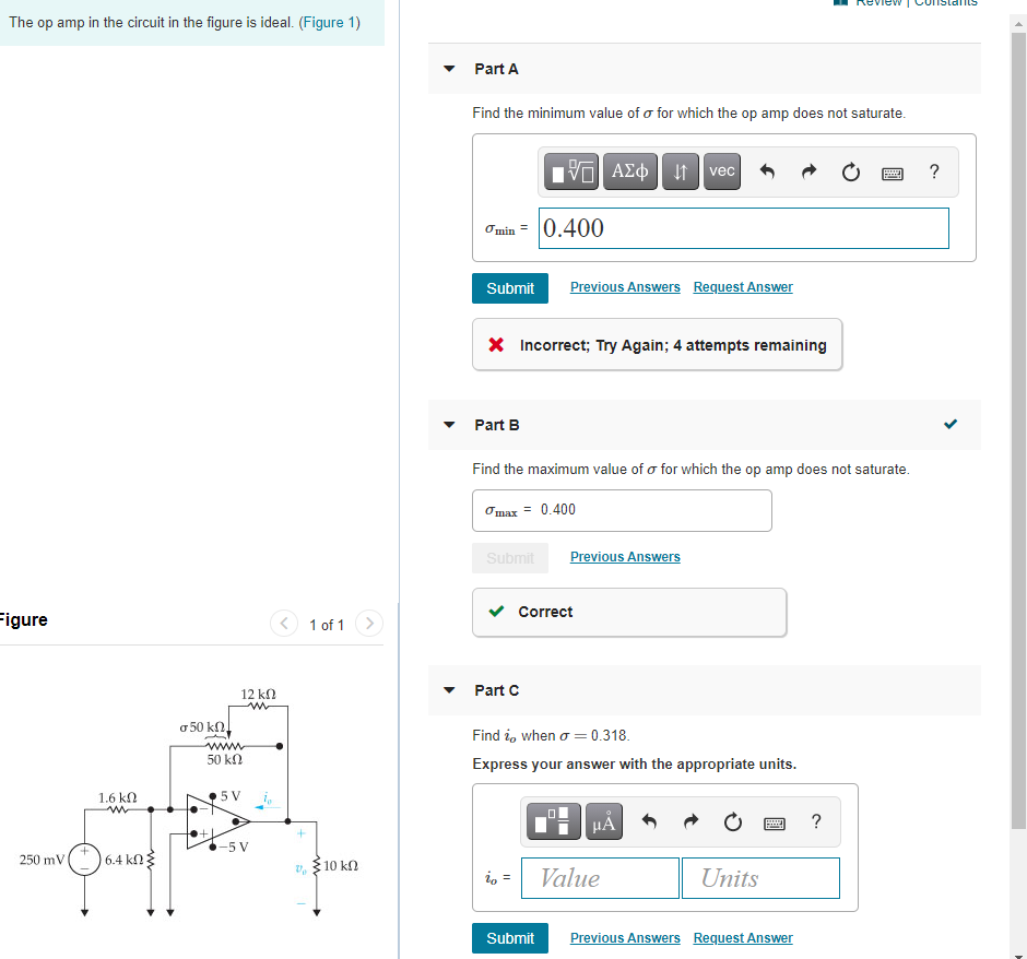 Solved The op amp in the circuit in the figure is ideal. | Chegg.com