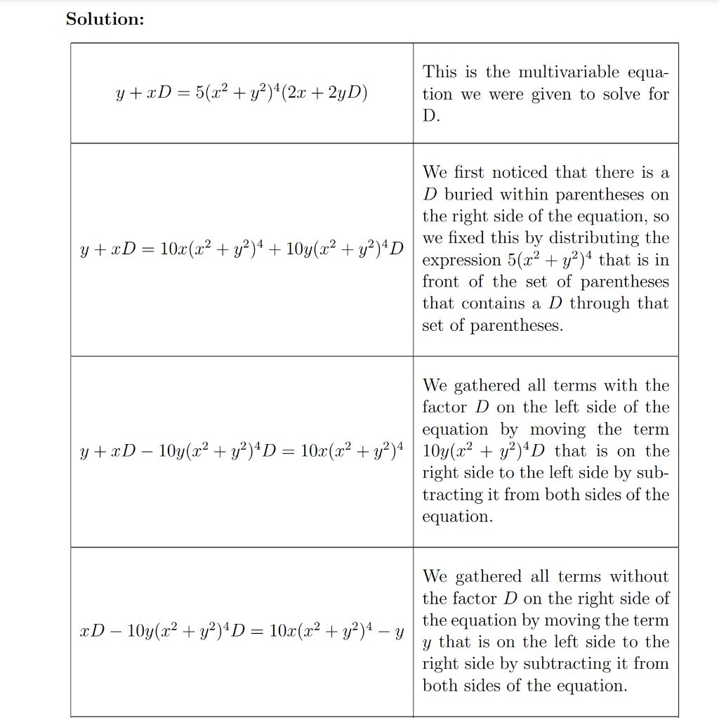 Solved Assignment: Solve ONE Of The Following Multivariable | Chegg.com