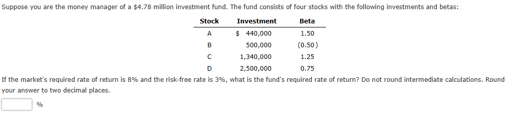 Solved If The Market's Required Rate Of Return Is 8% And The 