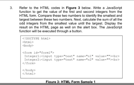 Solved 3. Refer to the HTML codes in Figure 3 below. Write a | Chegg.com