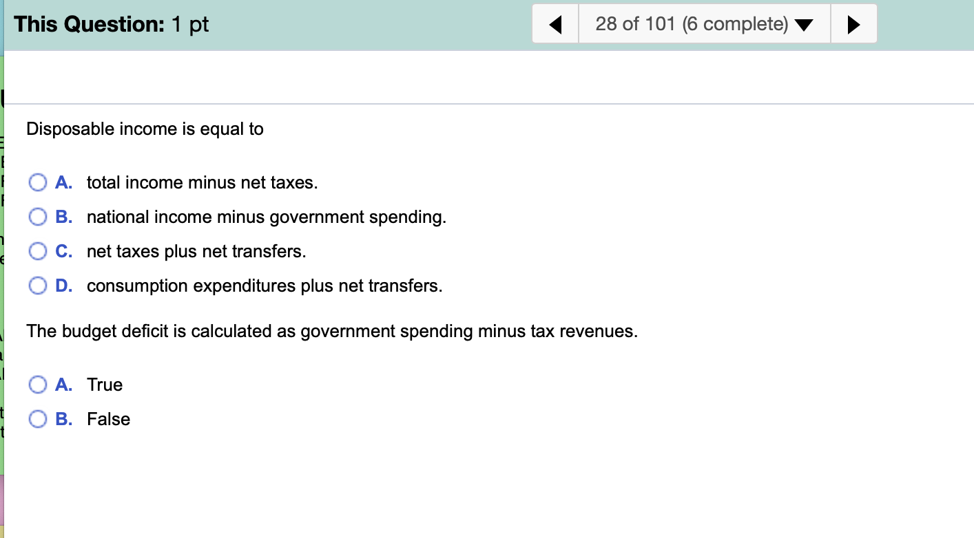 Solved 28 of 101 (6 complete) This Question 1 pt Disposable