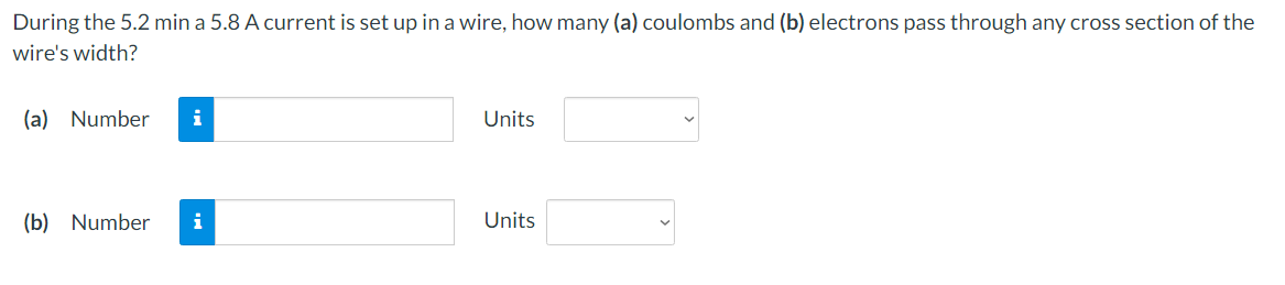 Solved During the 5.2 min a 5.8 A current is set up in a | Chegg.com
