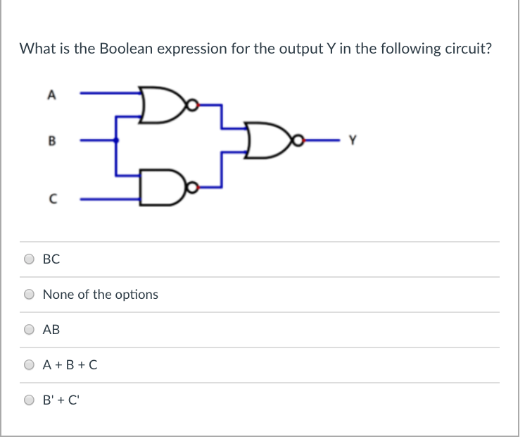 Solved What is the Boolean expression for the output Y in | Chegg.com