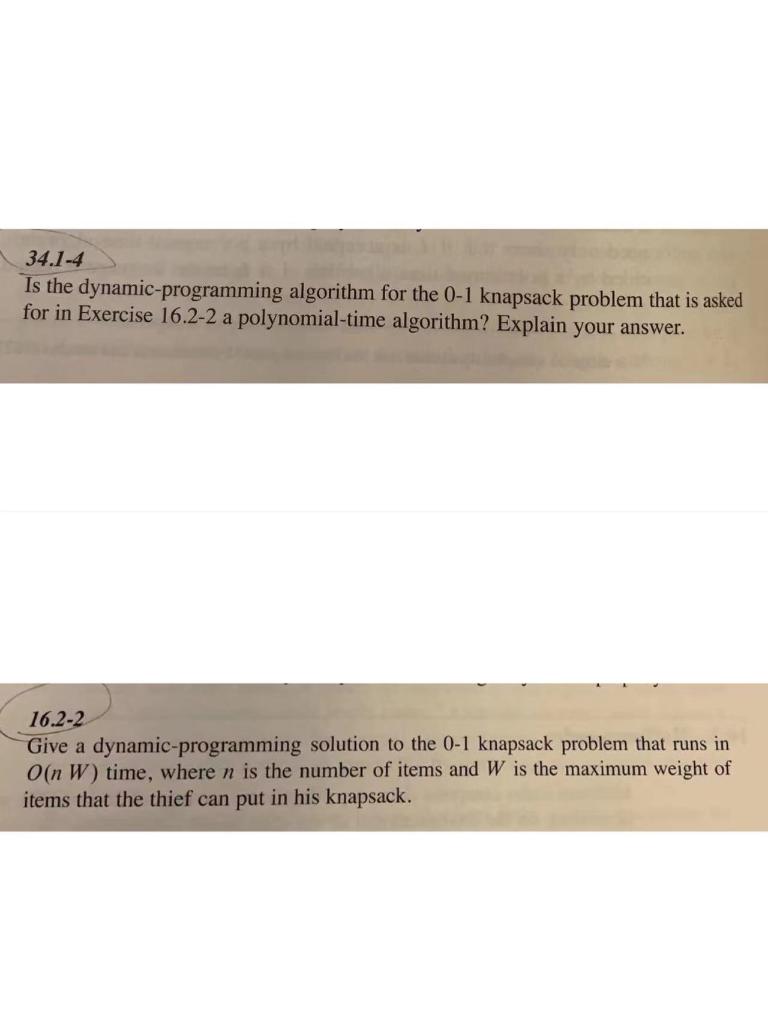 Solved 34.1-4 Is the dynamic-programming algorithm for the | Chegg.com