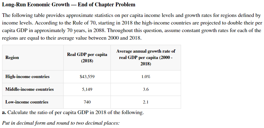 Solved Long-Run Economic Growth – End of Chapter Problem The | Chegg.com