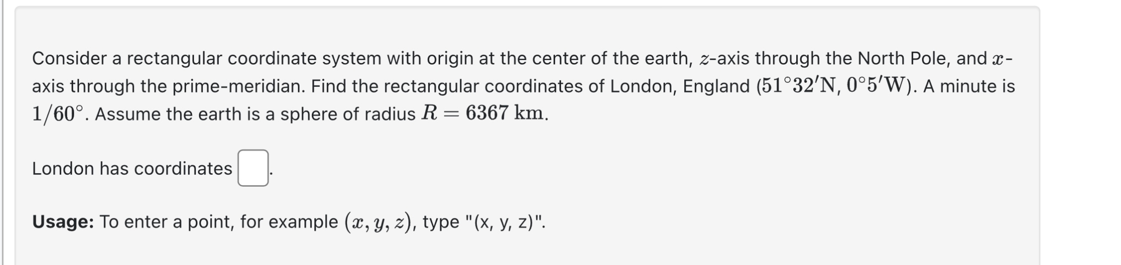 Solved Consider a rectangular coordinate system with origin | Chegg.com