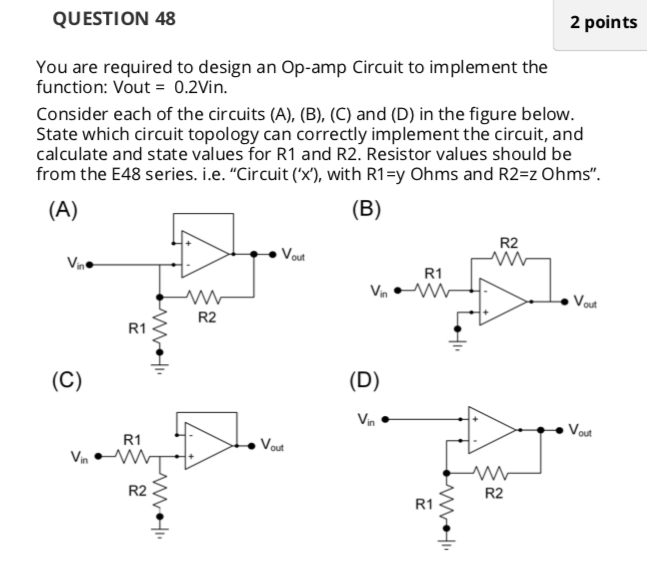 Solved You are required to design an Op-amp Circuit to Circuit Diagram