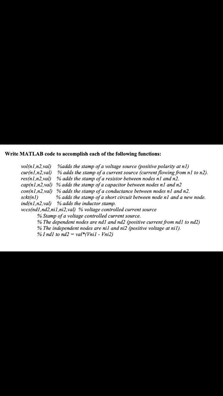 Solved Write MATLAB code to accomplish each of the following | Chegg.com