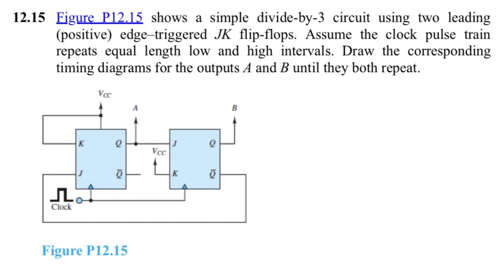 Solved 12.15 Eigure P12.15 shows a simple divide-by-3 | Chegg.com