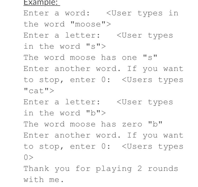 Solved Write a Python script that plays a game with a user. | Chegg.com