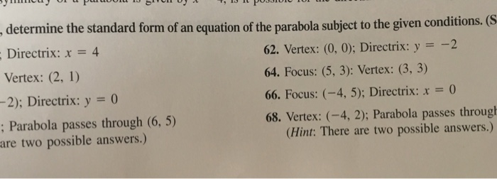Solved determine the standard form of an equation of the | Chegg.com