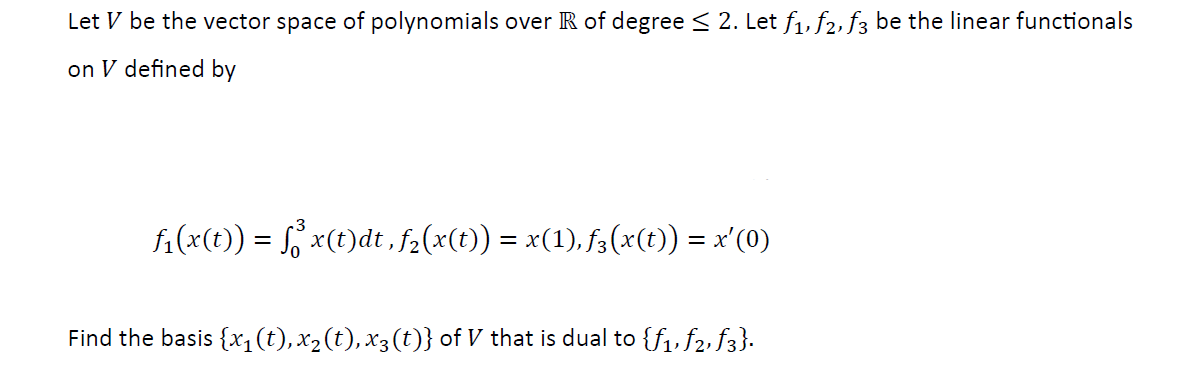 Solved Let V be the vector space of polynomials over R of | Chegg.com