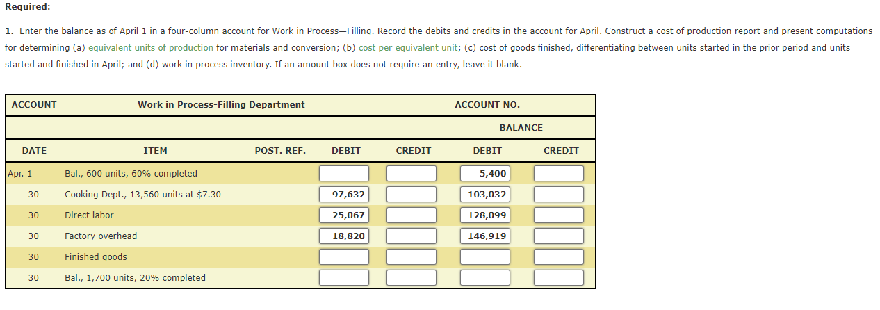 Solved Work In Process Account Data For Two Months Cost Of 3445