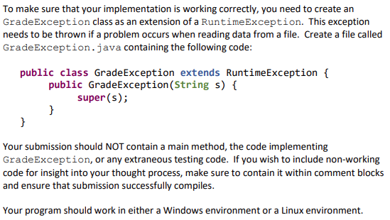 Solved Write a Java class called GradeAnalysis in a class | Chegg.com