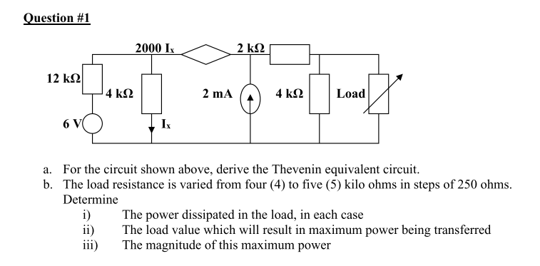 Solved Question \#1 a. For the circuit shown above, derive | Chegg.com