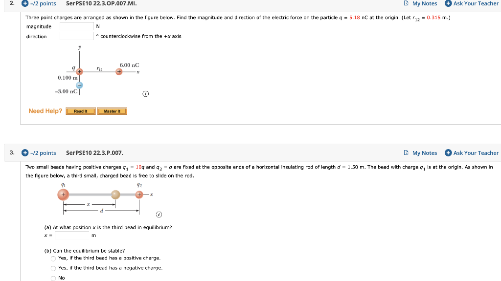 Solved 2. -/2 Points SerPSE10 22.3.OP.007.MI. My Notes Ask | Chegg.com