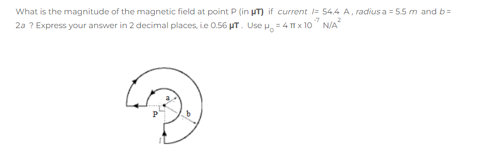 Solved What is the magnitude of the magnetic field at point | Chegg.com