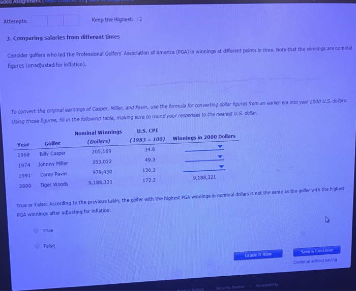 Solved Keep the Highest 12 Attempts 3. Comparing salaries