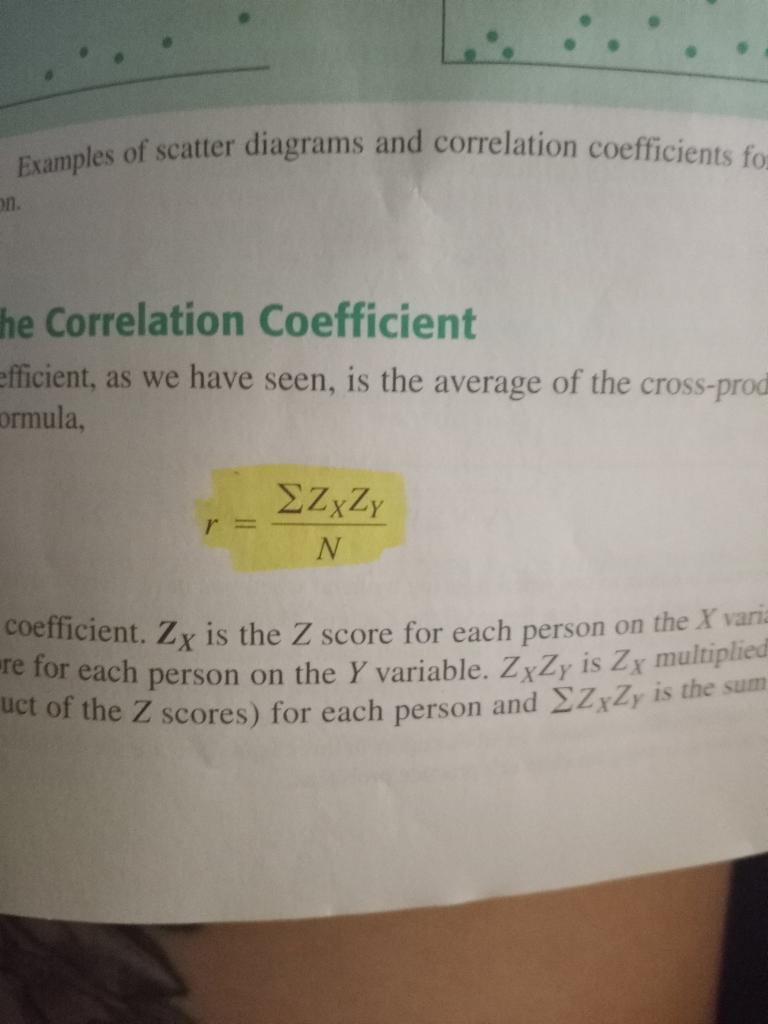 Solved The formula that must be used for correlation | Chegg.com