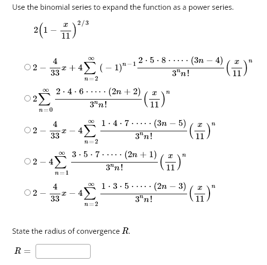 Solved Use the binomial series to expand the function as a | Chegg.com