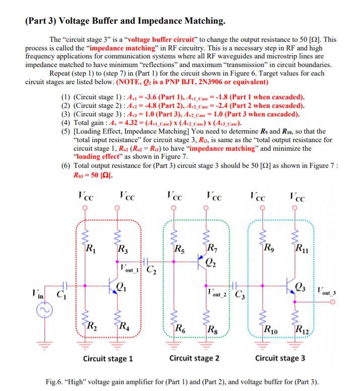 Solved (Part 3) Voltage Buffer and Impedance Matching. The | Chegg.com