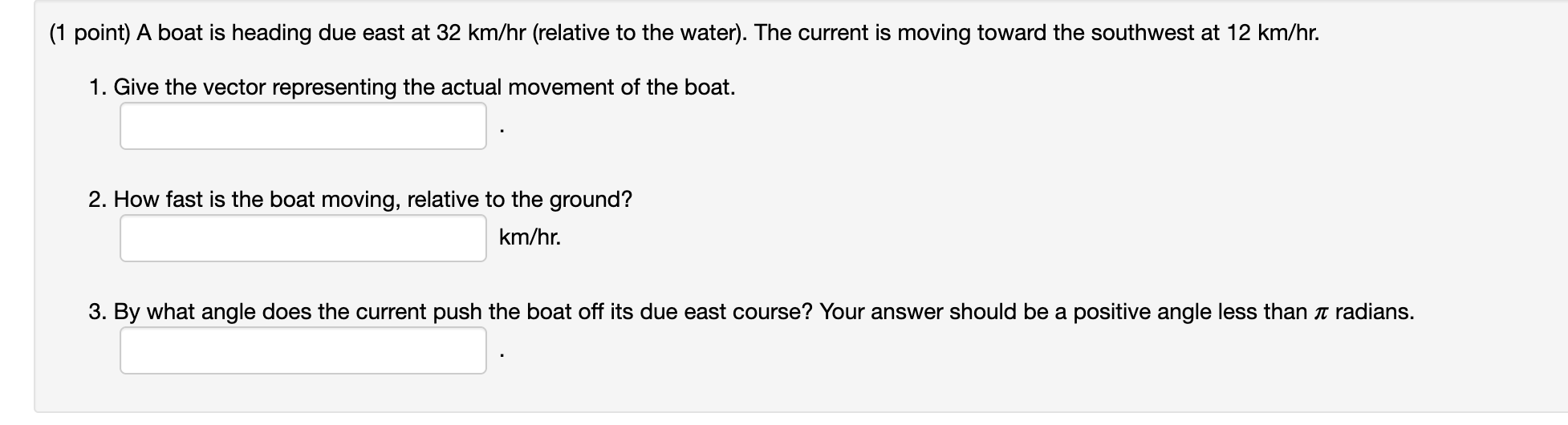 Solved (1 Point) Resolve The Following Vectors Into | Chegg.com