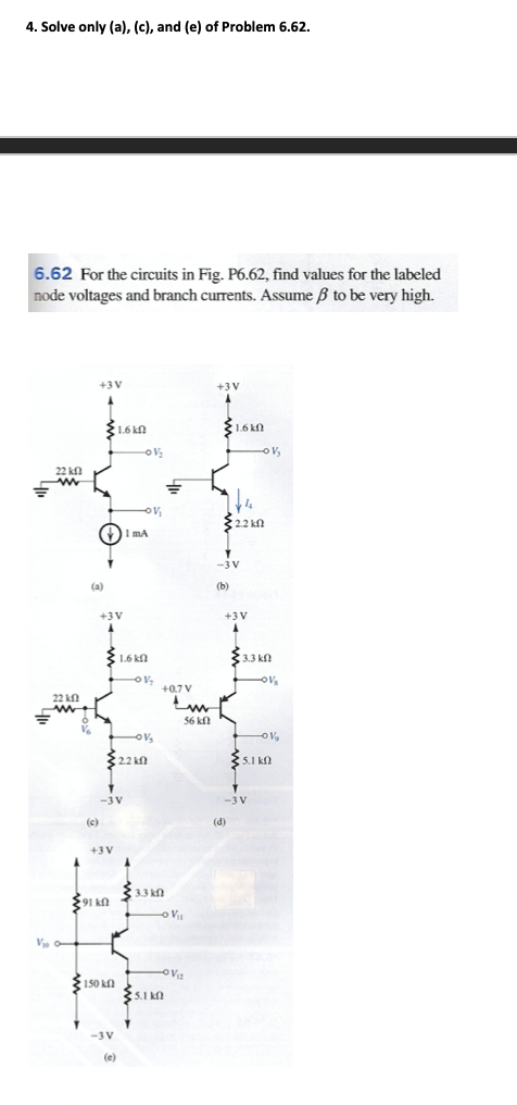 Solved 4. Solve Only (a), (c), And (e) Of Problem 6.62. 6.62 | Chegg.com