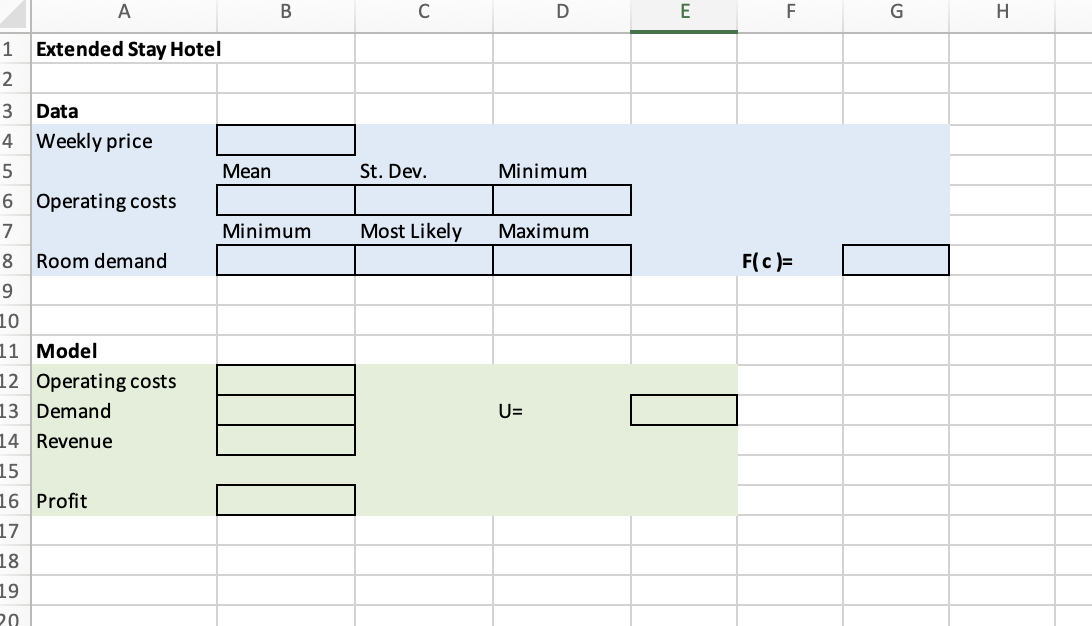 Solved Extended Stay Hotel The weekly price at an