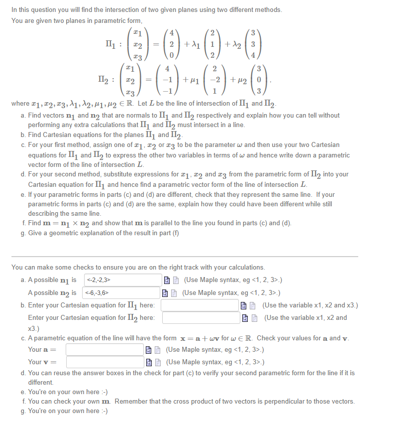 Solved In This Question You Will Find The Intersection Of | Chegg.com