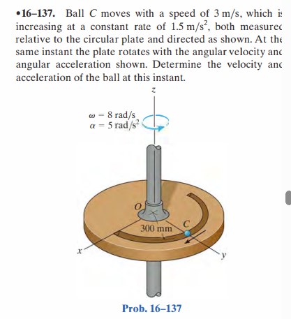 Solved -16-137. Ball C moves with a speed of 3 m/s, which is | Chegg.com