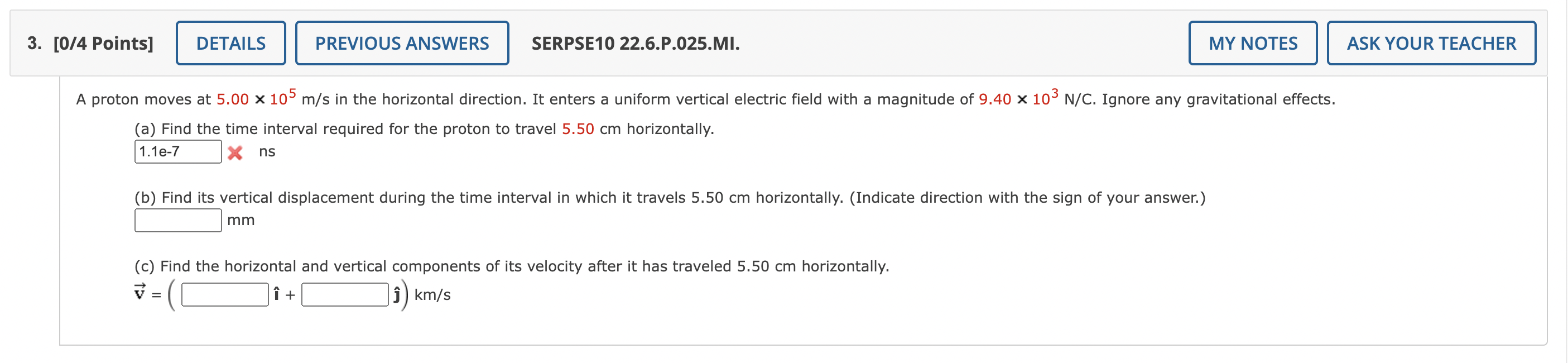 Solved A proton moves at 5.00 105 m/s in the