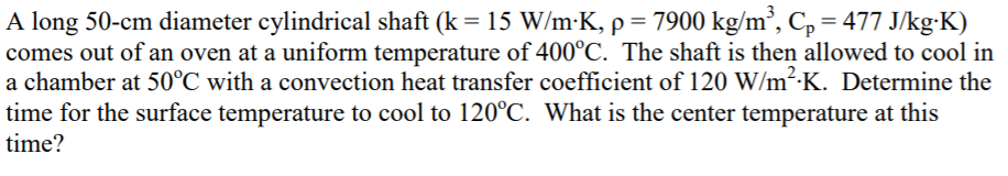 Solved Calculate the Biot Number for Problems 1-3 to | Chegg.com