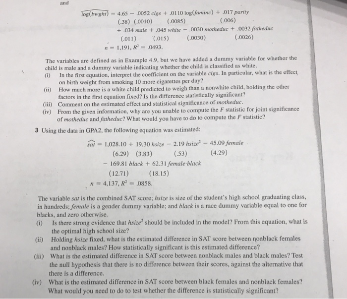 Solved CHAPTER 7 Multiple Regression Analysis With | Chegg.com