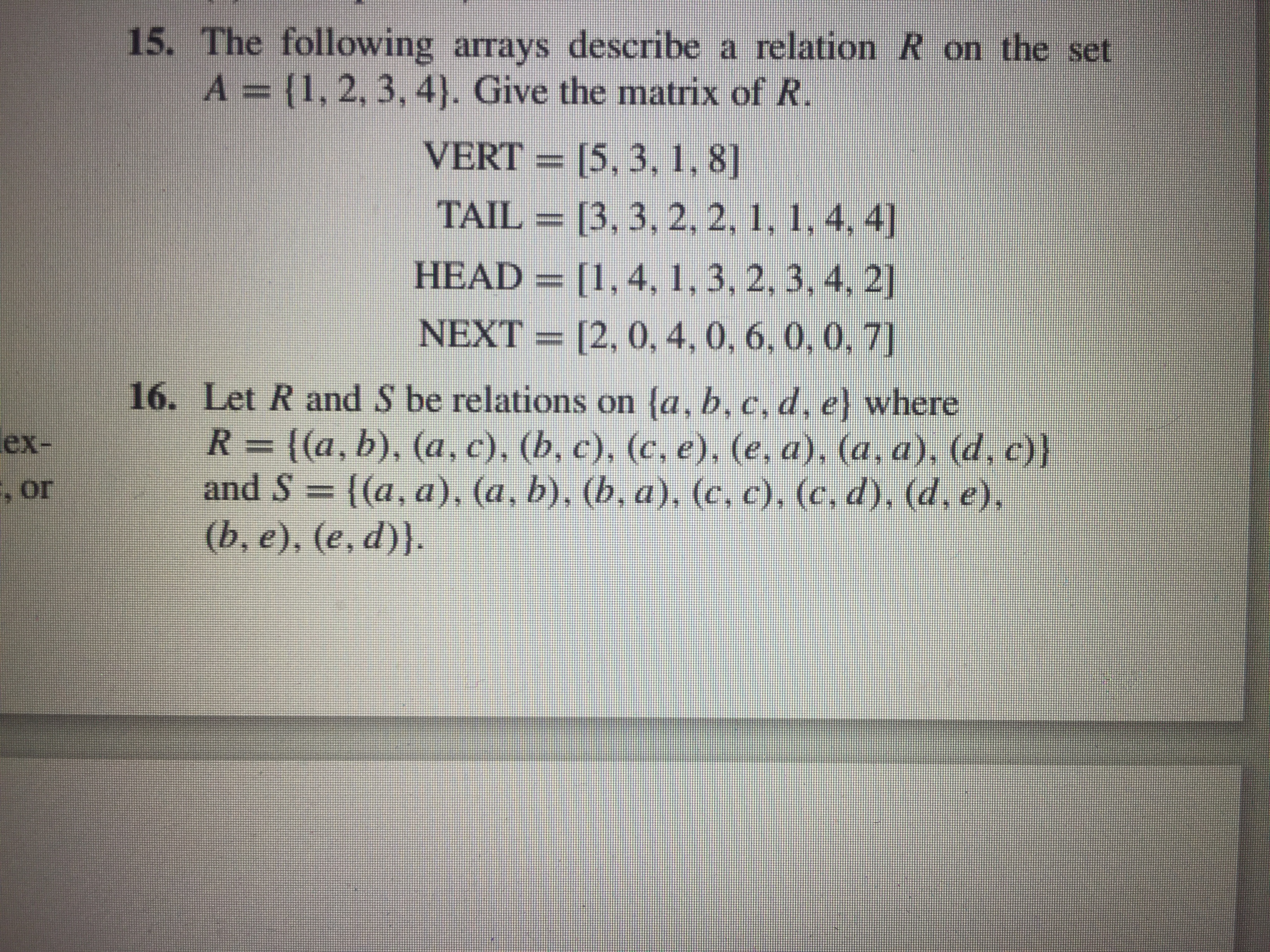 Solved Can you please solve question 15 ﻿and 16 | Chegg.com