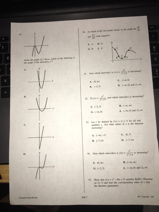 Solved s0. At which of the five points shown on the graph | Chegg.com