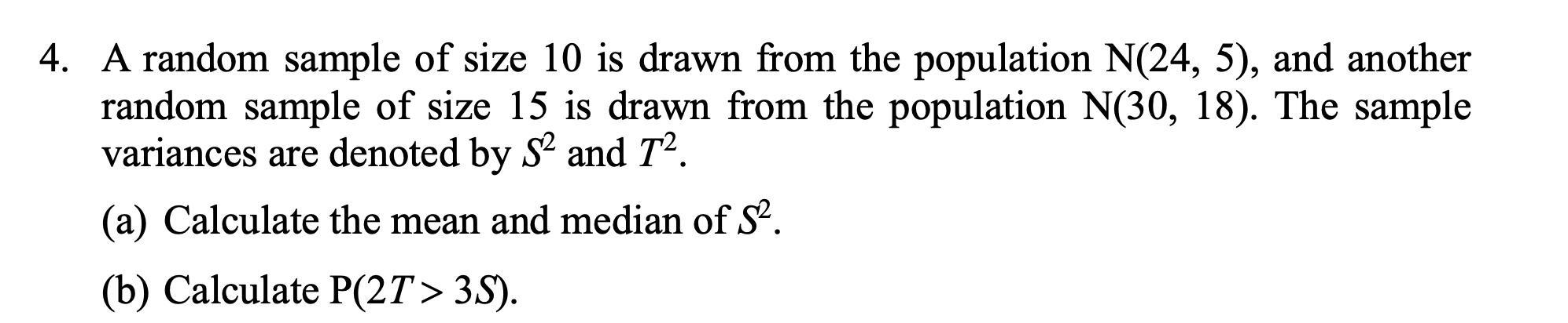 Solved A random sample of size 10 ﻿is drawn from the | Chegg.com